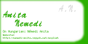 anita nemedi business card